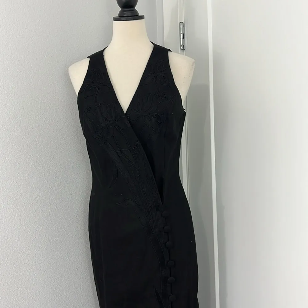 Vintage Marie St. Claire Size 6 Linen V - Image 14