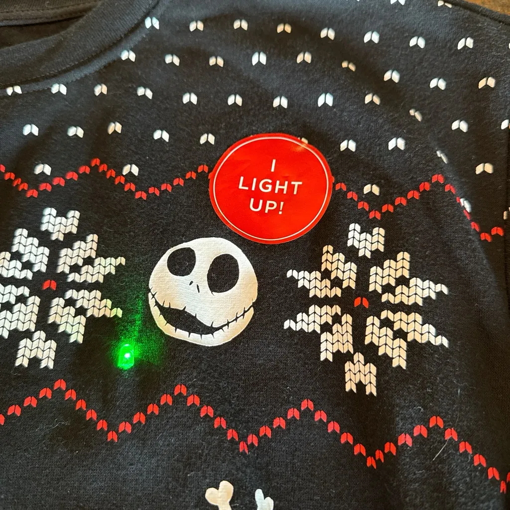 Size Small 4-6 Disney The Nightmare Before Christmas Jack Skellington Sweatshirt - Image 3