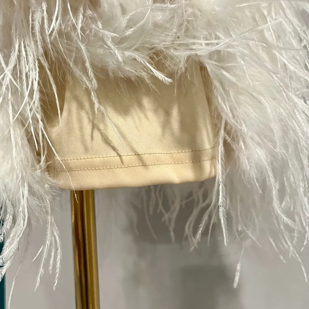 NWOT Galia Lahav– Feather & Sequin Detail Customade White Size undefined - Image 10