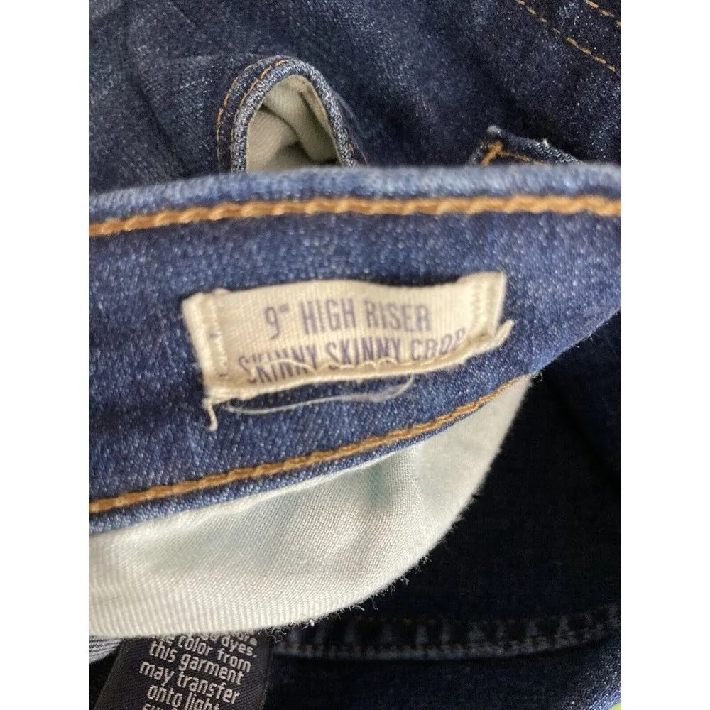 Madewell 9" High Riser Skinny Skinny Crop Jeans Womens 26? Dark Wash Style E8793 - Image 8