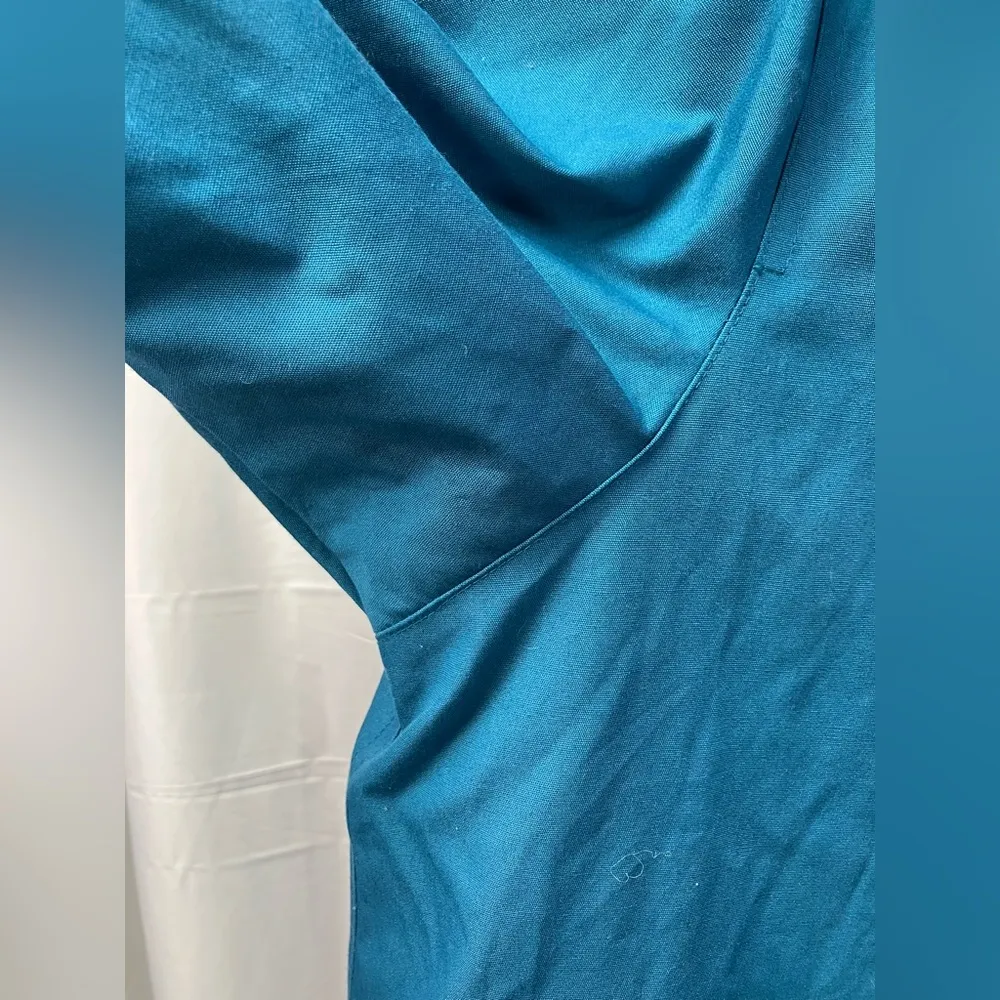 London Fog Towne Vintage Lined Coat Jacket Trench pockets‎ women’s blue size 14 - Image 5