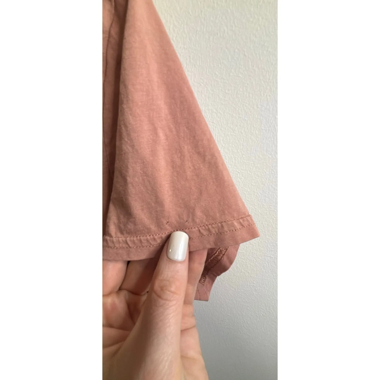 Pact T-Shirt Womens Large Rust Clay Pink Softspun V-Neck Organic Cotton - Image 4