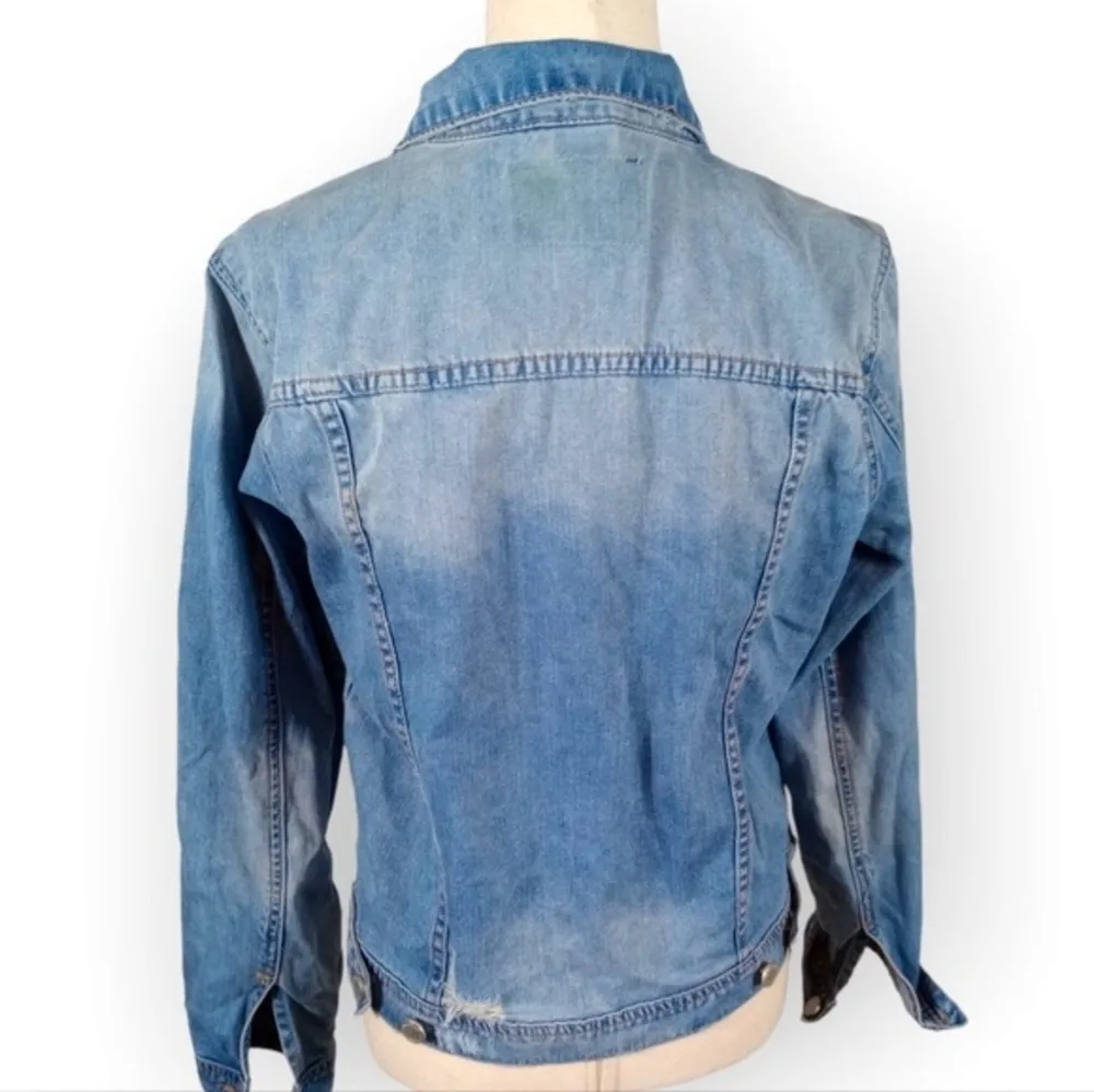 Blank NYC Iconic Size Medium Distressed Traffic Jam Trucker Jean Jacket - Image 2