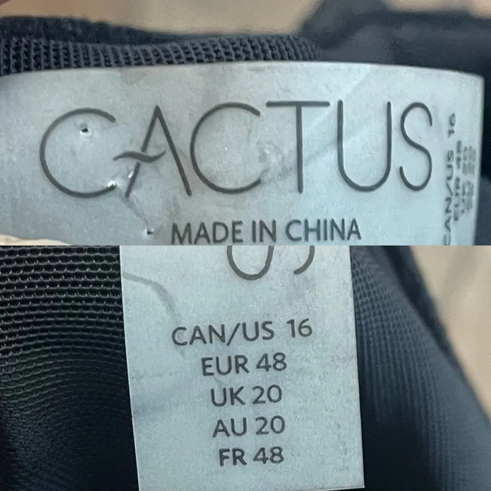 Cactus Womens Swim Swimsuit One Piece Retro Floral Stripe Padded Size 16 - Image 11