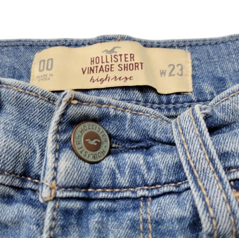 Hollister Shorts Size 00 W24"xL2" Hollister Vintage Short High Rise Denim Shorts Women's Shorts - Image 4