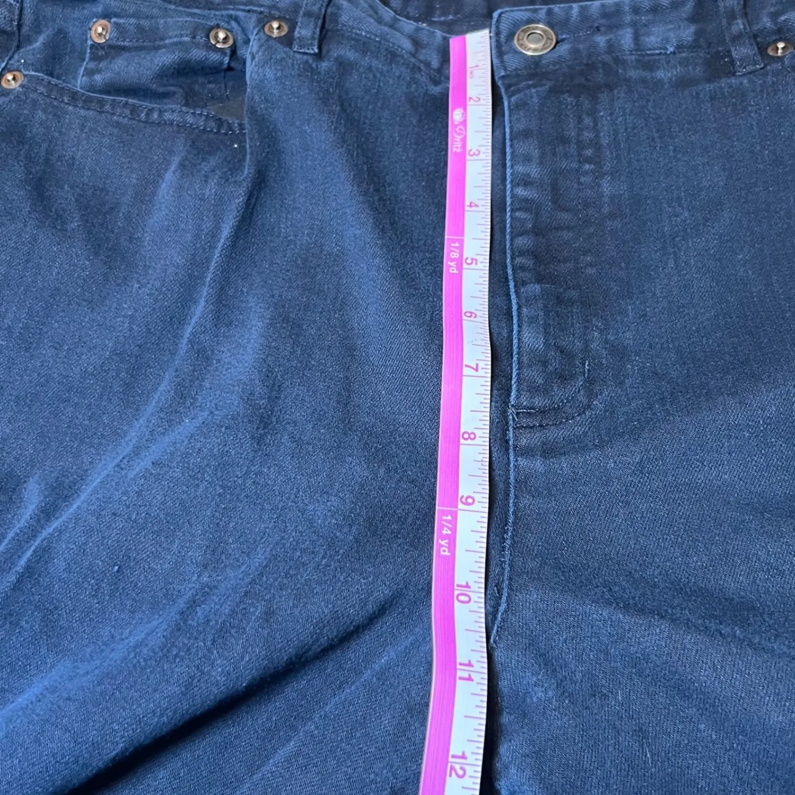 Talbots Dark Wash Blue Jeans Womens 16 Long Stretch Embroidered Pockets Casual - Image 11