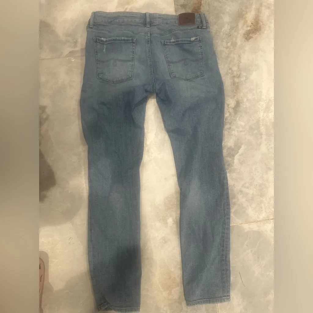 Lucky Brand Blue Skinny Jeans Distressed - Image 12