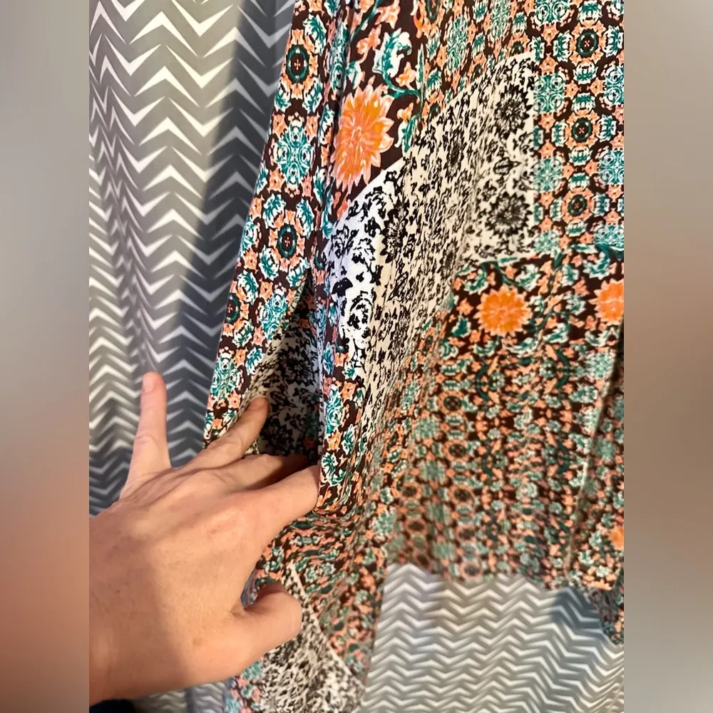 Anthropologie / Maeve | Lilt Mock Neck Geometric Swing Dress, Size S - Image 4