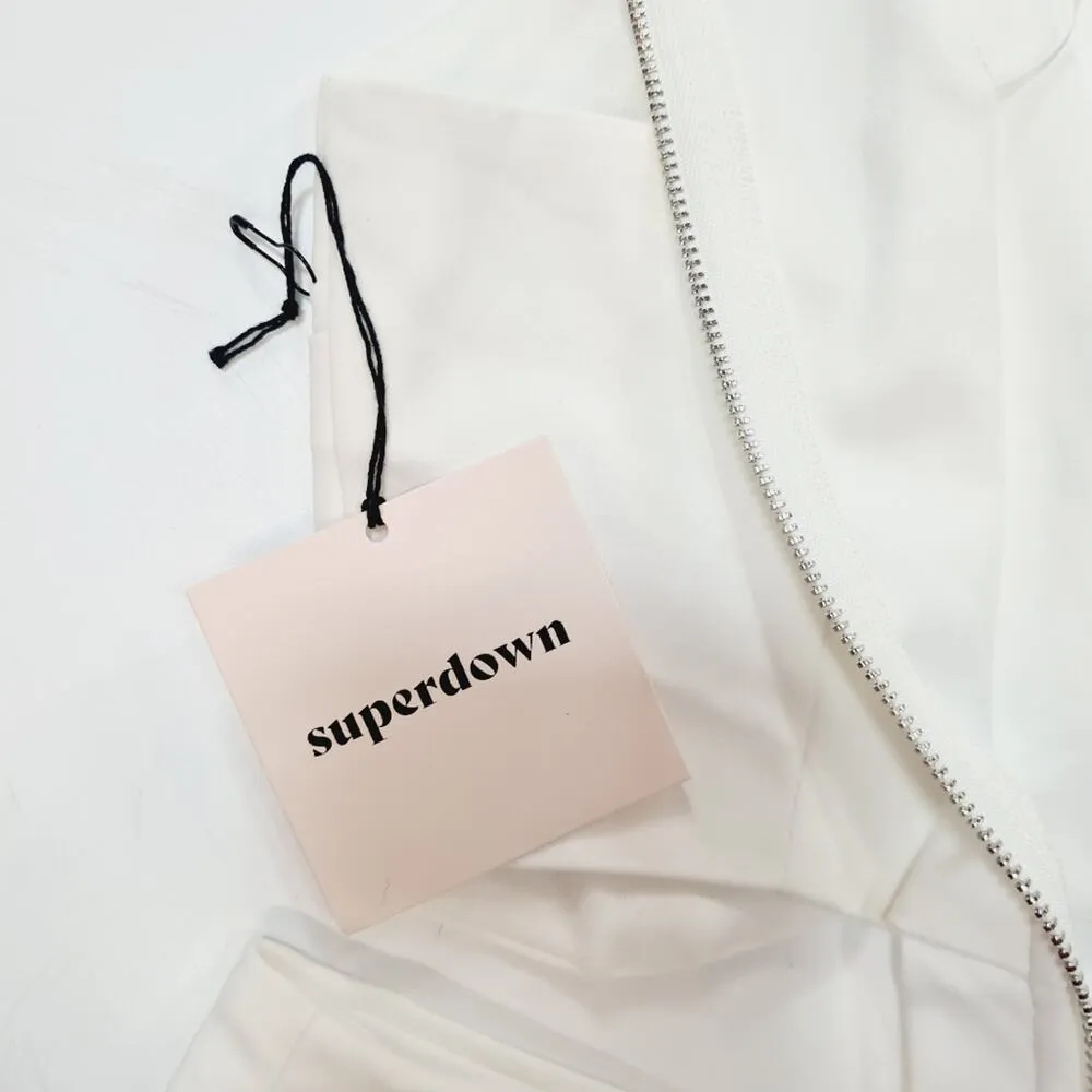 Superdown Andres Midi Dress in Ivory XXS - Image 8