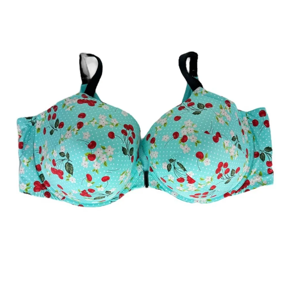 Torrid Perfect Tshirt Front Close Bra Sz 48DD Cherry Blossom Floral Lined - Image 2