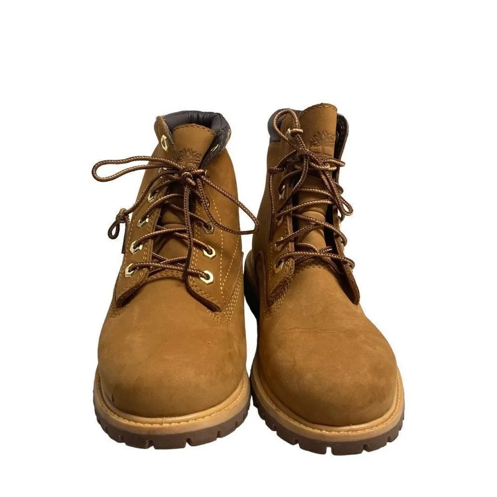 TIMBERLAND Women’s Leather Waterproof‎ Hiking Work Boot Size 7.5 Tan - Image 3