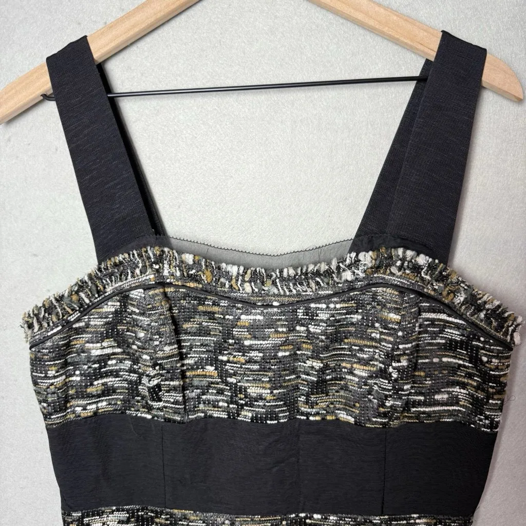 Aysha Women’s Tweed Sleeveless Dressy Mini Dress Metallic Weave Black Multi Size undefined - Image 6