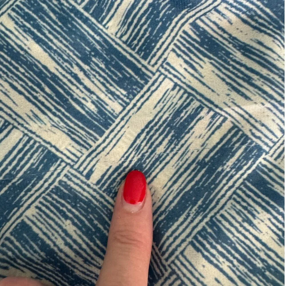 19v69 Italia XL chiffon scarf wrap pareo sarong snake print blue yellow 34 x 76" - Image 8