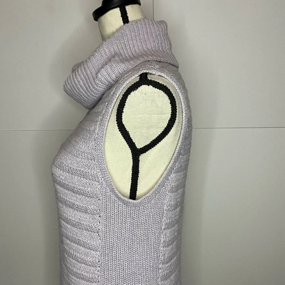 Leo & Sage Small Lilac Purple Sleeveless Turtleneck Sweater Cashmere Blend EUC - Image 5