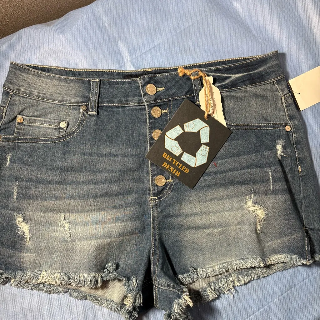 Indigo Rein Blue Jean Shorts - Image 2
