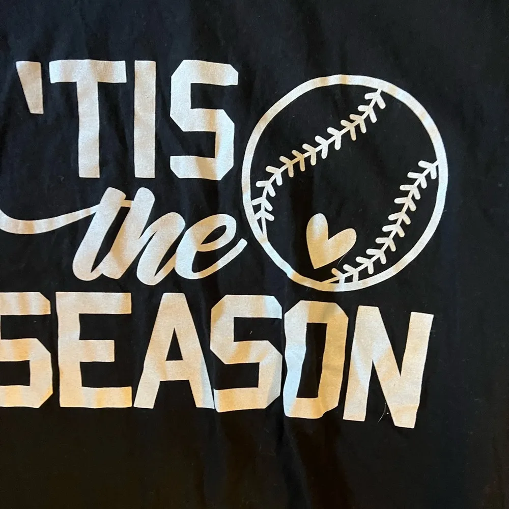 Black white baseball mom shirt Size L - Image 2