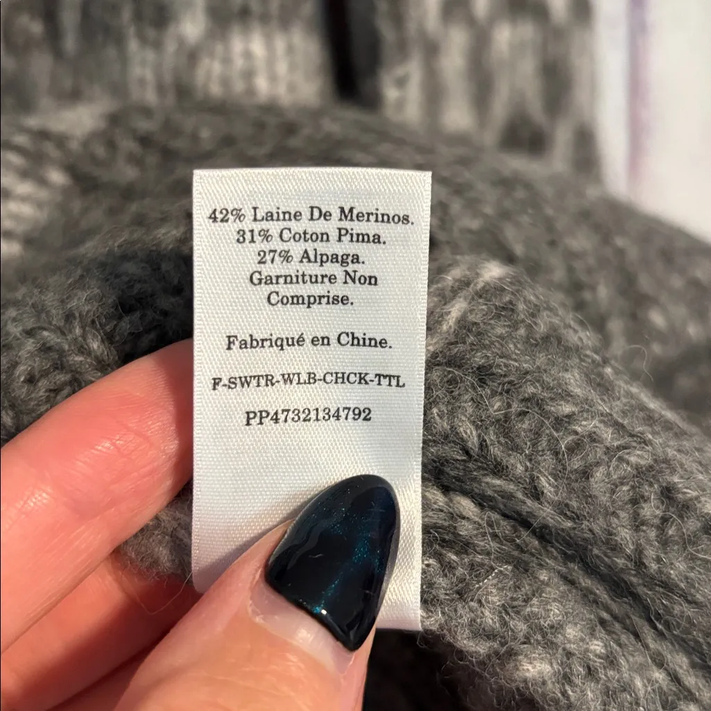 NWOT Everlane The Cloud Checkered Turtleneck - Image 5