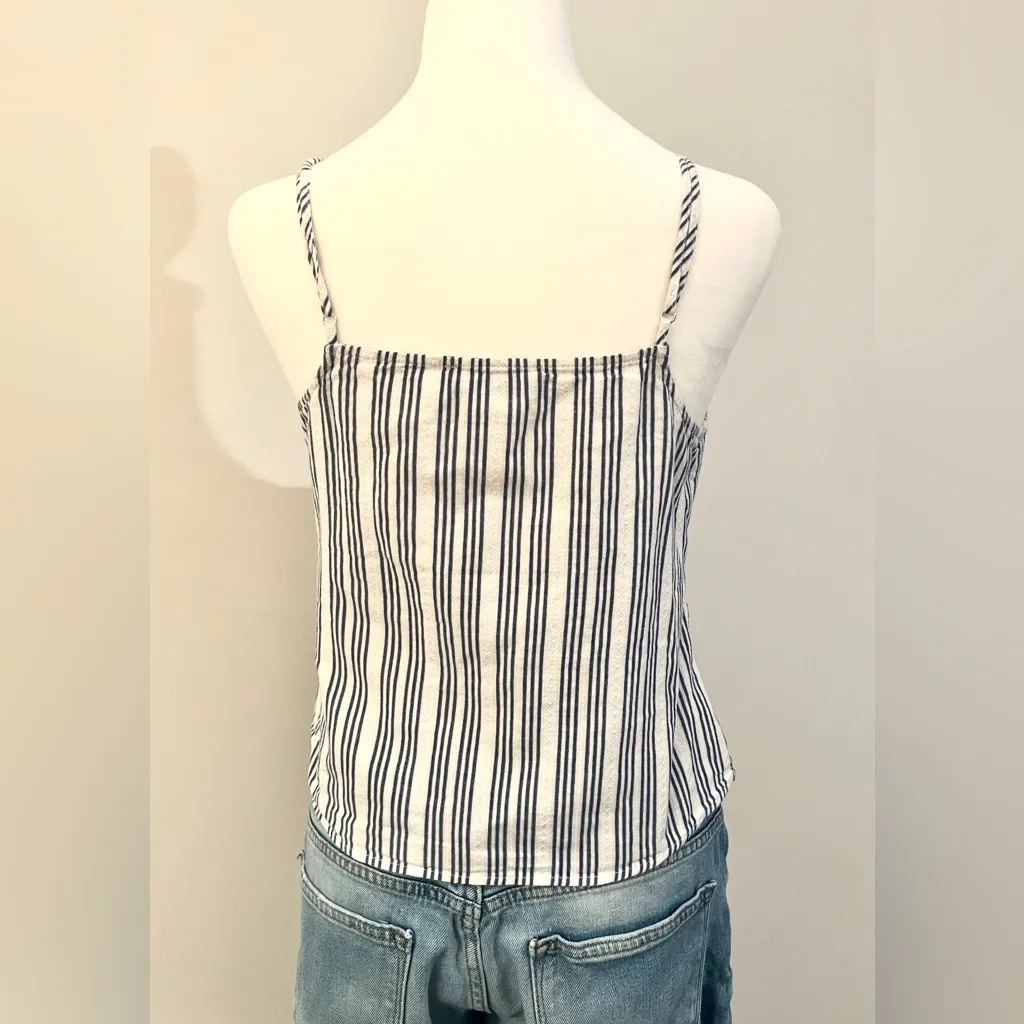 Chocolate Black and White Striped Camisole Blue Size M - Image 5