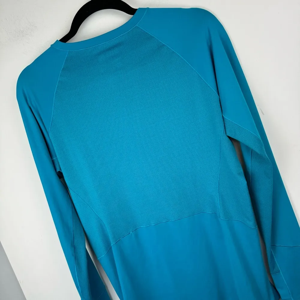 Mountain Hardwear Womens Long Sleeve Crewneck Top Sz Large Teal Blue - Image 14