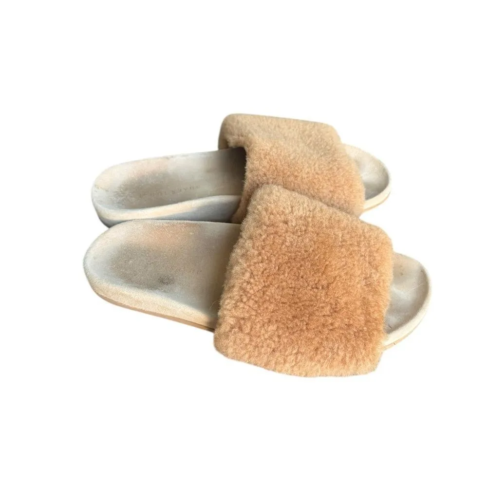 Jenni Kayne Shearling Slide Sandals Natural 40 - Image 2
