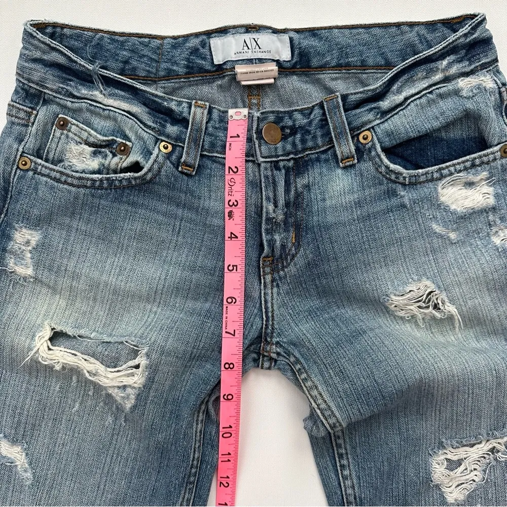 Armani Exchange  Women’s Distressed Bootcut Jeans Size 2 R - Image 11