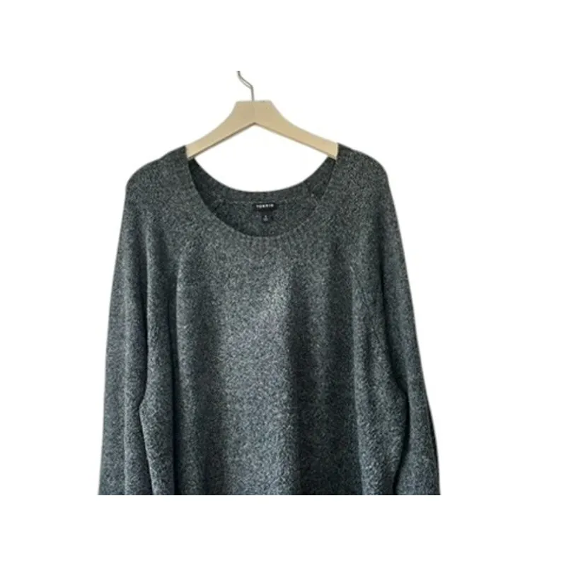 Torrid Charcoal Gray Soft Long Sleeve Round Neck Sweater Women's 3X 22/24 - Image 2