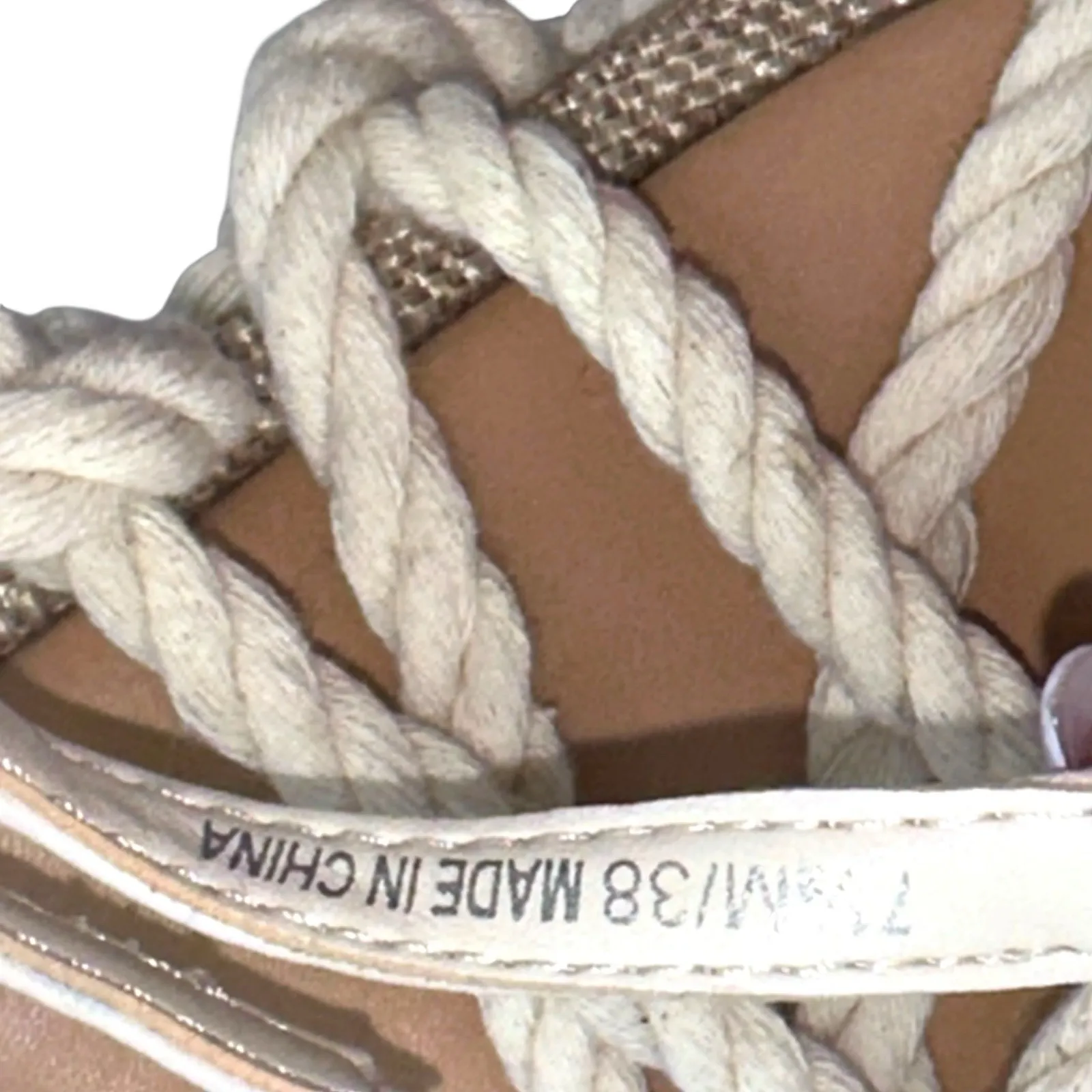 Vince Camuto Women's Size 7.5 M Rope Gladiator‎ Sandals Adjustable Strap - Image 6