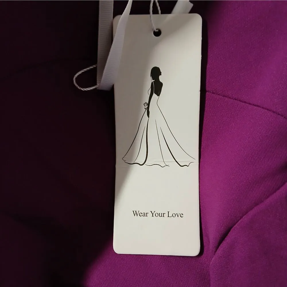 $270 NWT Wear Your Love Formal Evening Gown 3X Burgundy Mother Of Bride Dress Pink - Image 8
