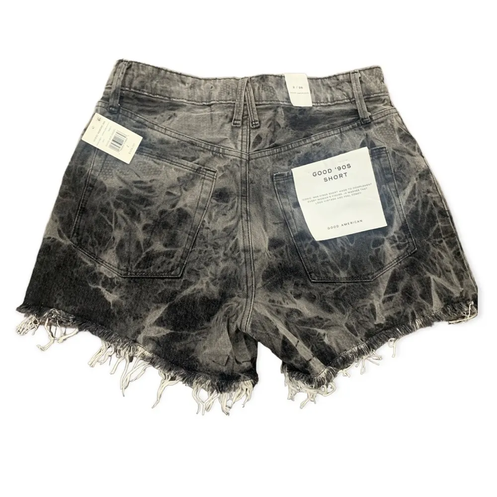 Good American Good 90s Denim Jeans Shorts High Waisted Black size 26 - Image 4
