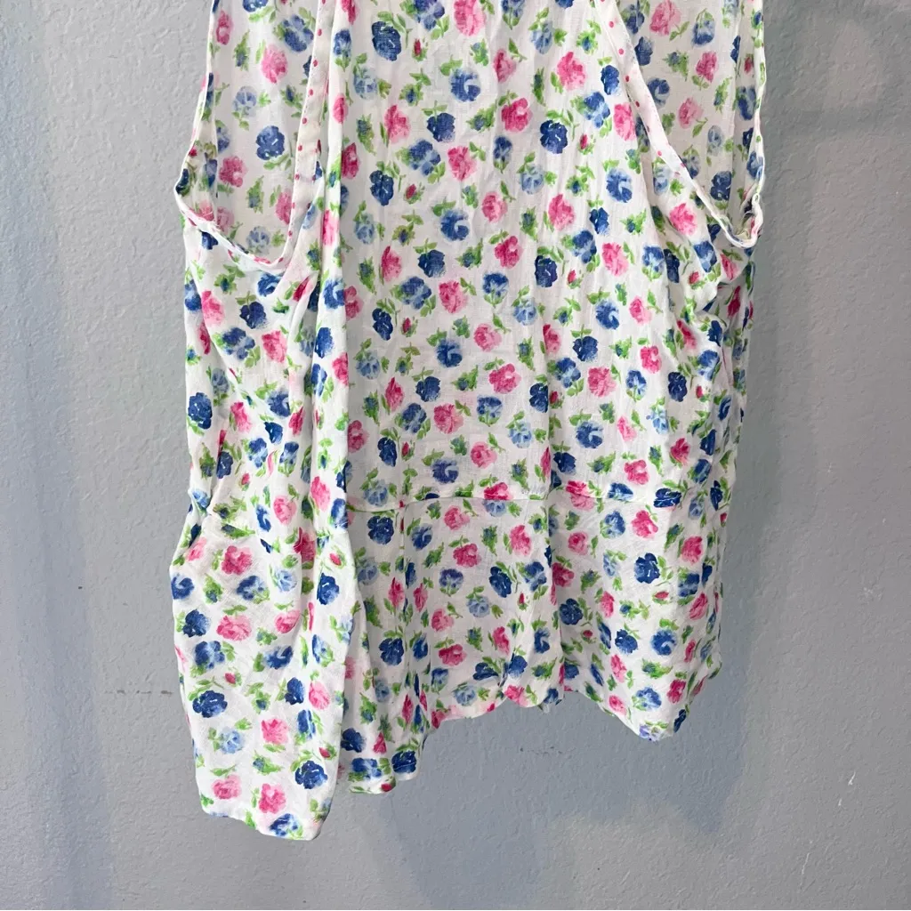 ABERCROMBIE & FITCH White Pink Blue Floral Tank Top Medium NWT - Image 6