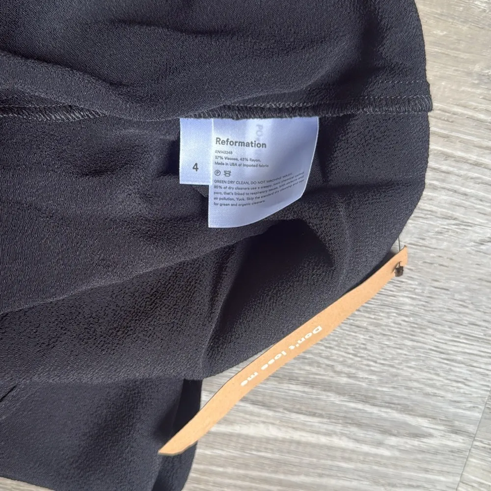 NEW REFORMATION Carlie Midi Dress In Black 4 - Image 12