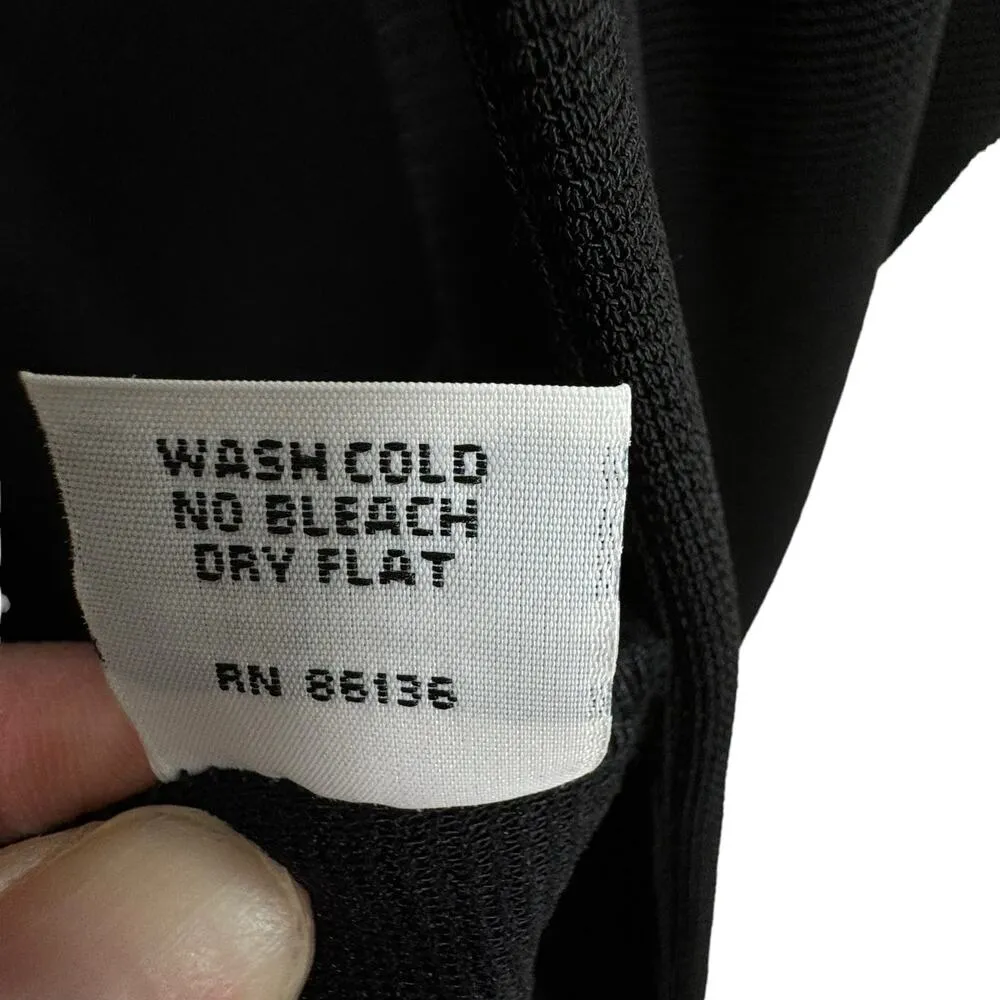 Brynn Walker Black Open Heavy Knit Waist Tie Duster Vest Made In USA Size S - Image 7