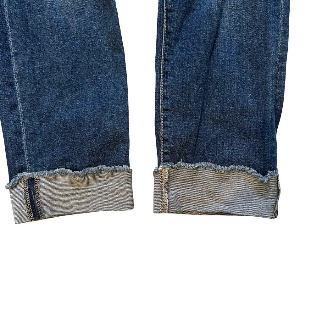 DL1961 Stevie Mid Rise Silm Boyfriend Cuffed Jeans in Rebel, Sz 27 - Image 12