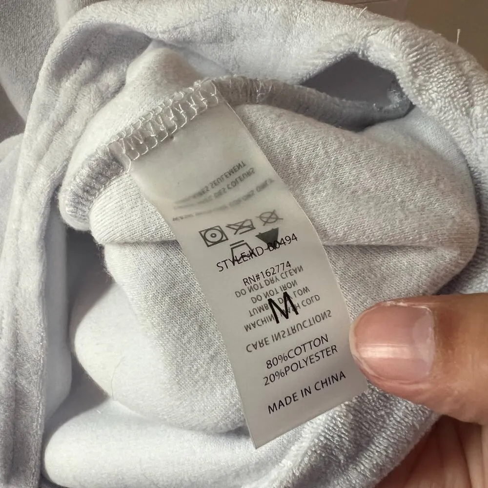 Mono B grey terry cloth mini dress M Gray Size M - Image 7