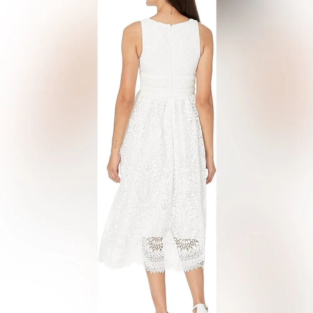 Shoshanna Christabella Dress White Lace Blogger Fave Farm or Beach Wedding Sz 6 - Image 2