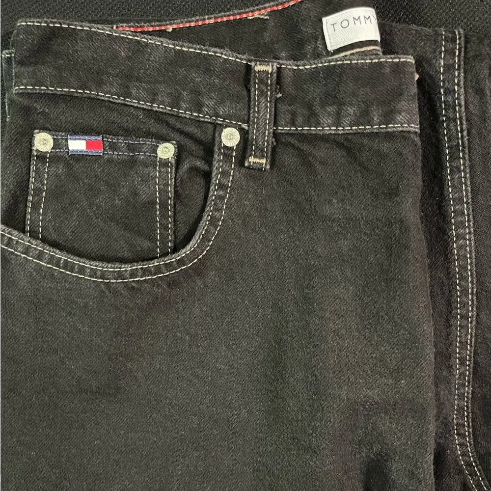 Vintage Retro Y2K Tommy Hilfiger Black Jeans Womens 12 Straight Leg Sz 12 NWOT - Image 7