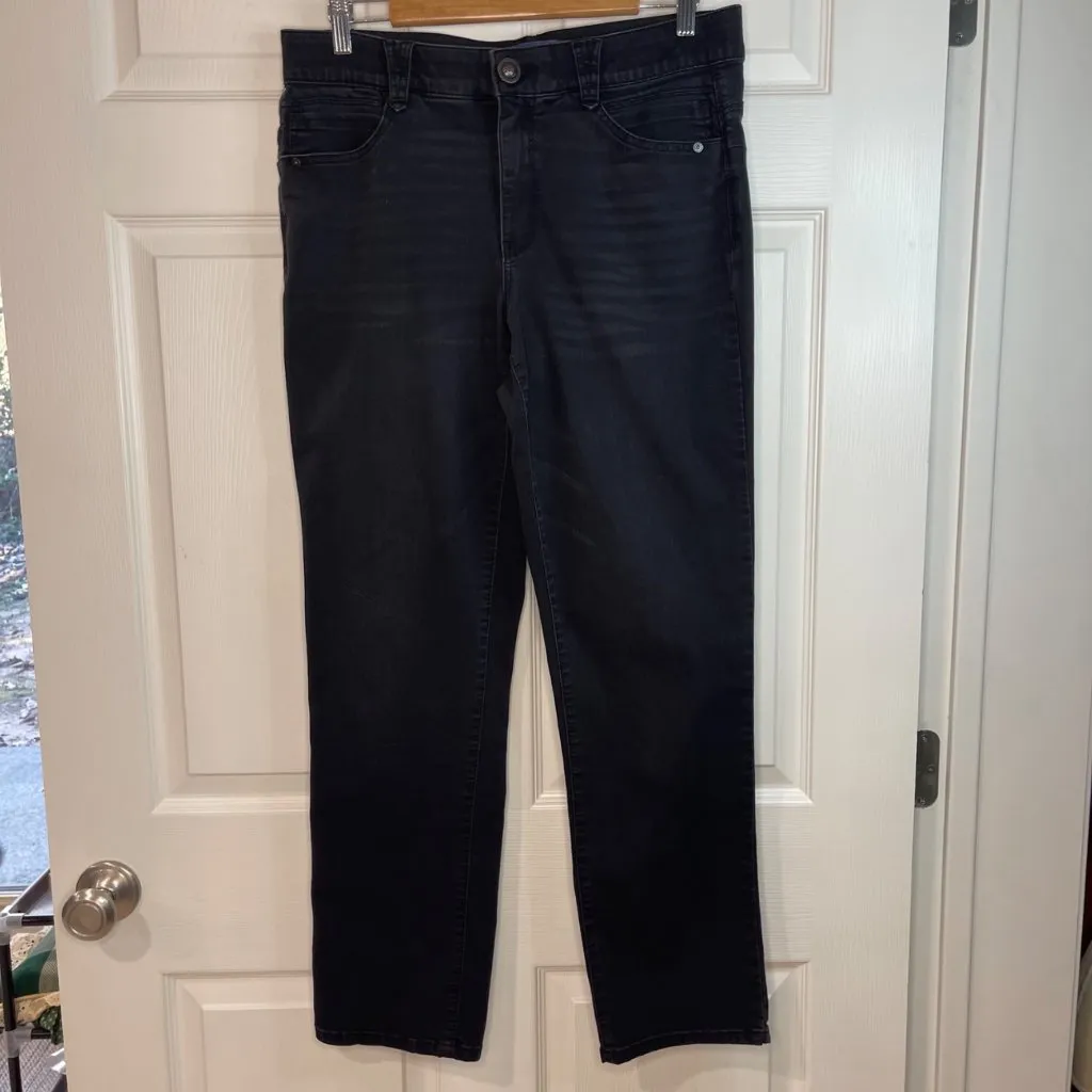 Democracy "Ab"Solution High Rise Jeans Womens Size 12 Black Tummy Control Cotton - Image 2