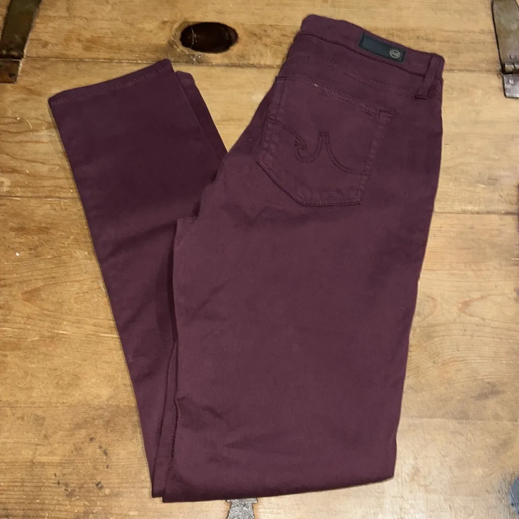 AG Adriano Goldschmied Deep Purple Prima Cigarette Leg Jeans Size 29 - Image 7