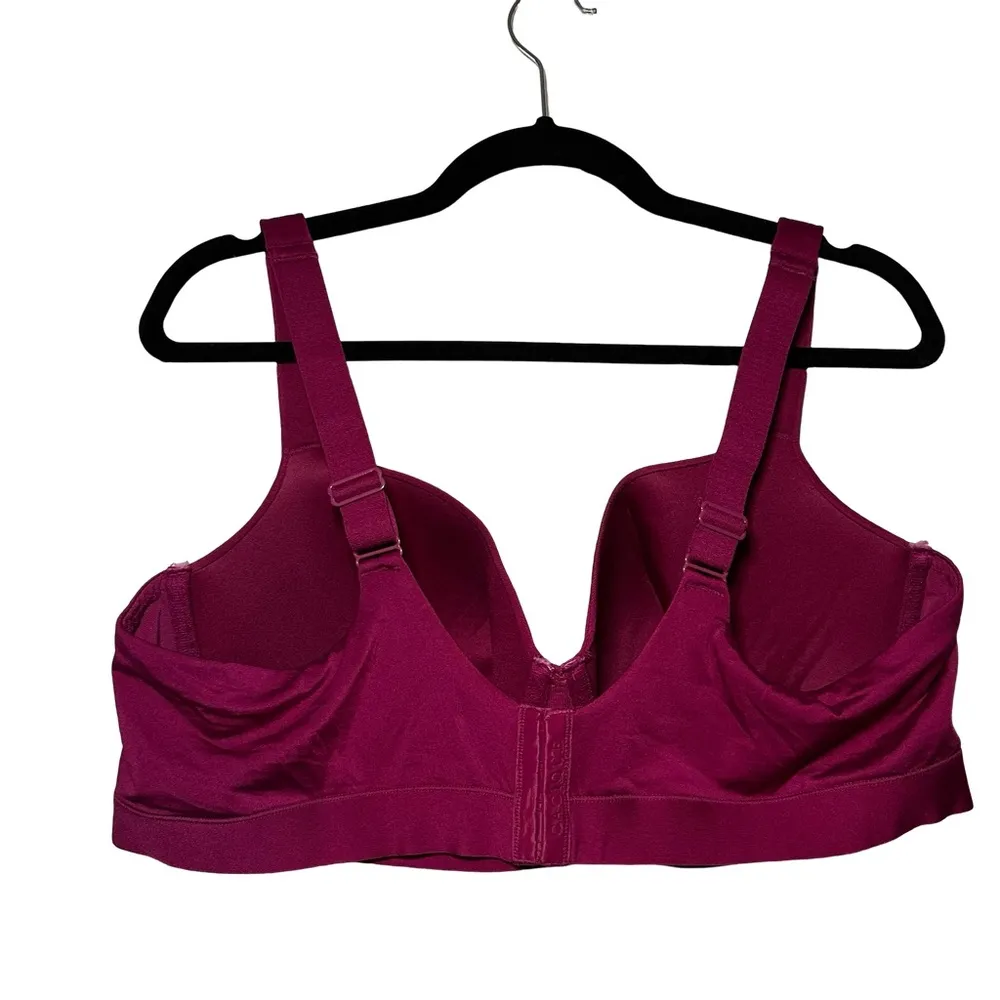 Cacique Bra 44DD Fuschia Comfort Bliss Lightly Lined Wire Medium Coverage - Image 2