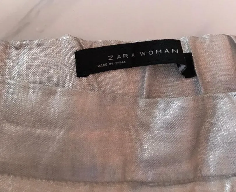 ZARA METALLIC PLEATED SKIRT - Image 7