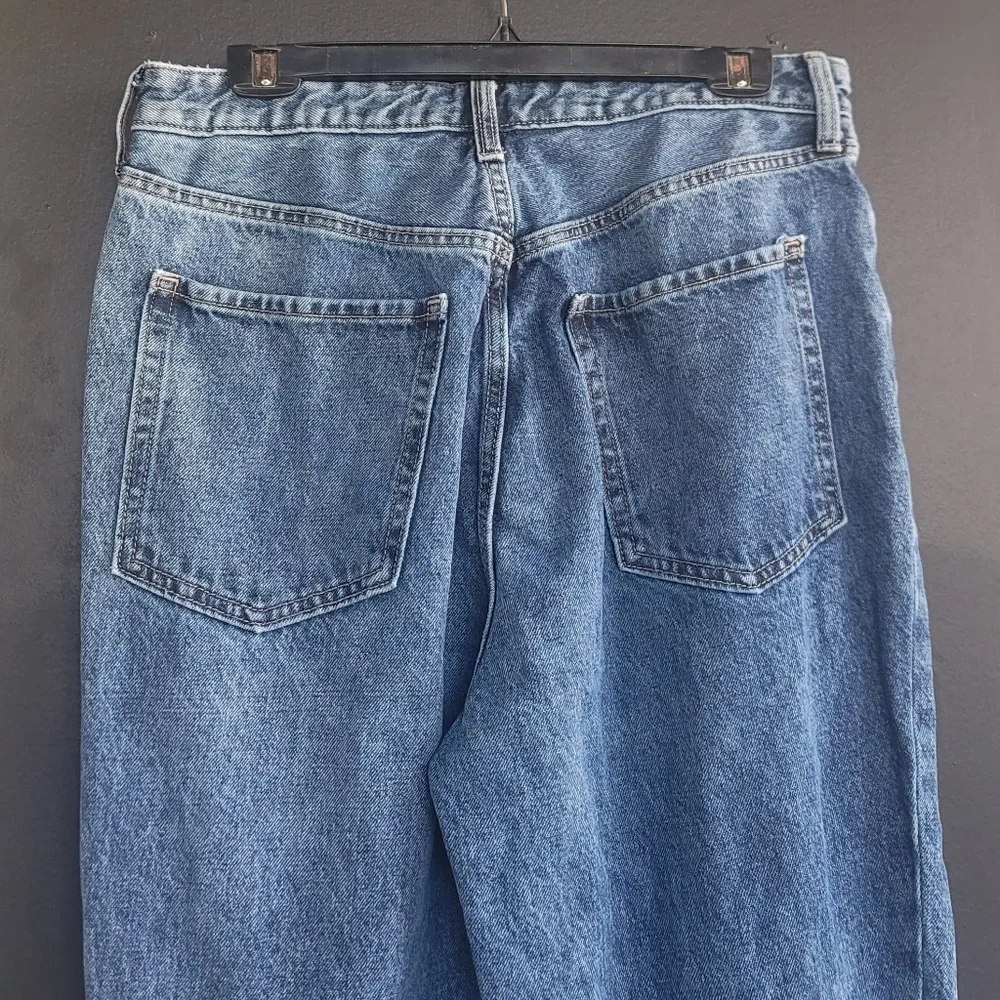 Old Navy Extra High Rise O.G Straight Patchwork Plus Sized Denim Jeans 14 - Image 11