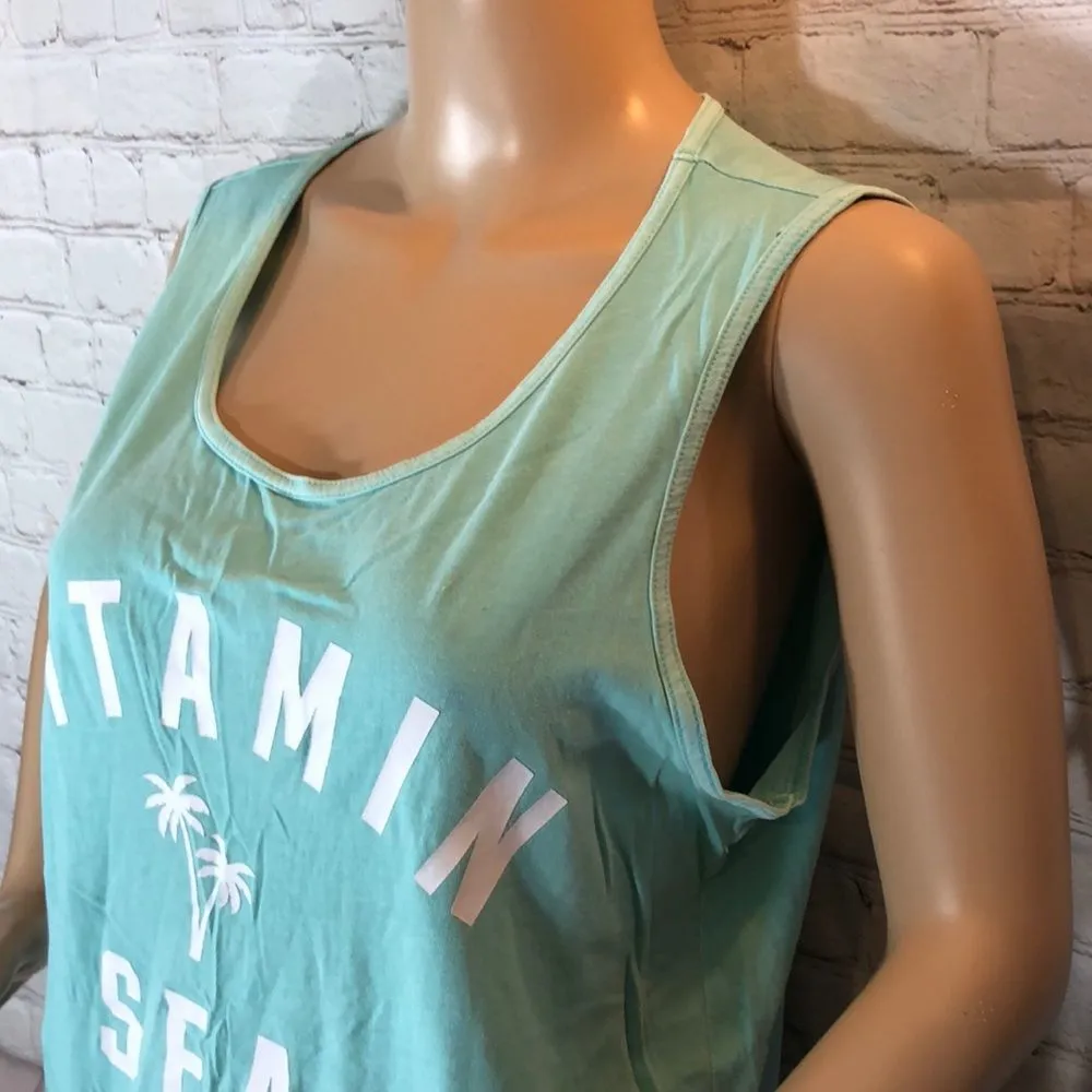 PINK Victoria's Secret Vitamin Sea Oversized Tank Top Small - Image 4
