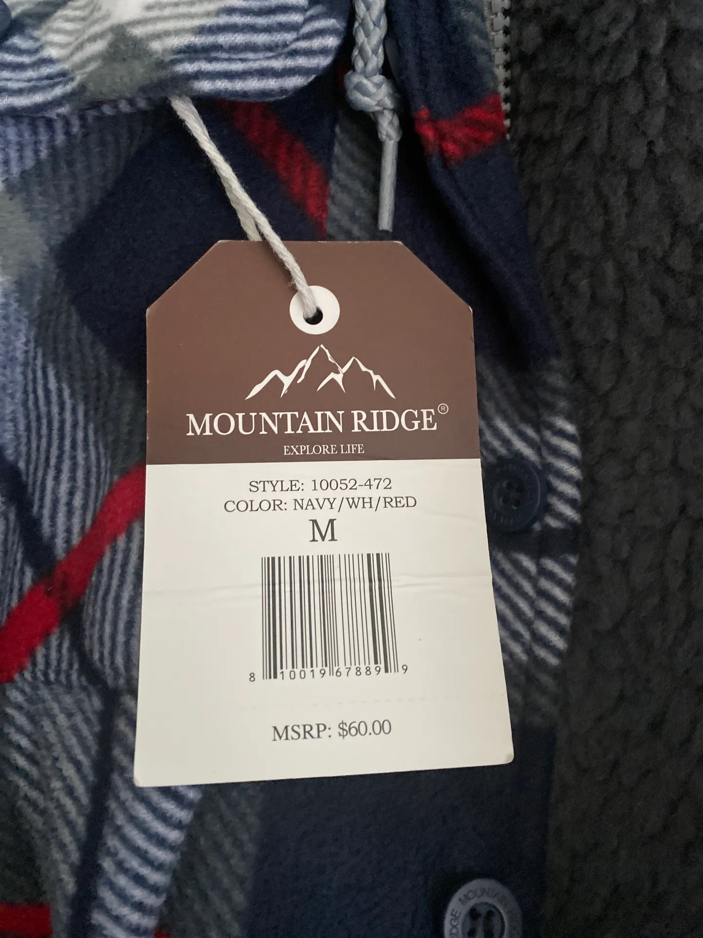 Boscov‘S Fleece Flannel Jacket Blue Size M - Image 3