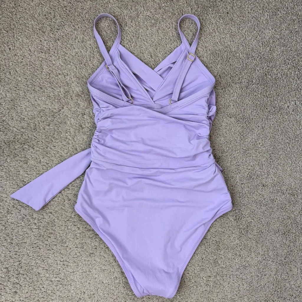 Hanky Panky Wrap One Piece Swimsuit Size XS Moon Crystal Purple Beach Paddle - Image 5