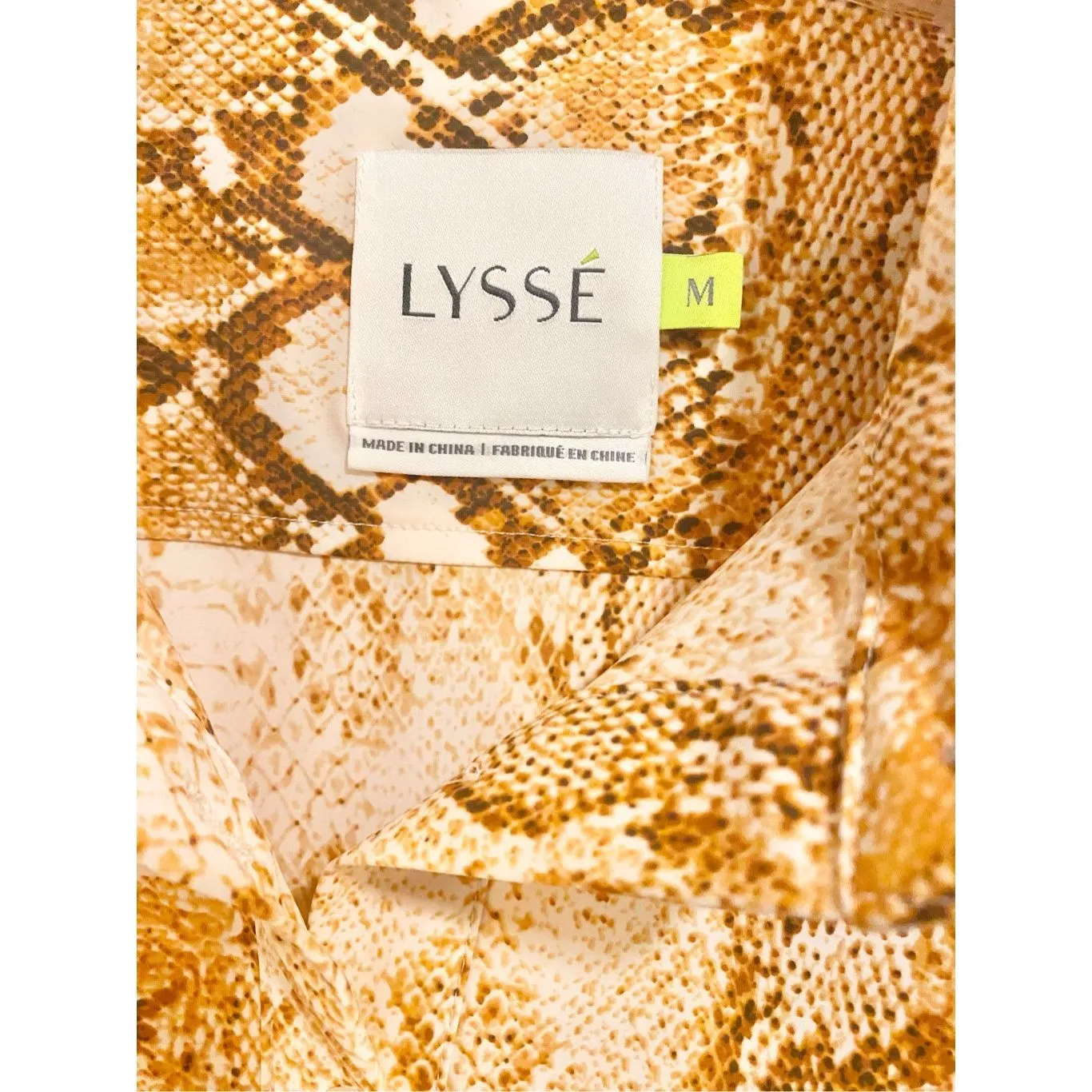 Lysse Animal Print Sleeveless Long button down shirt Sz M - Image 9
