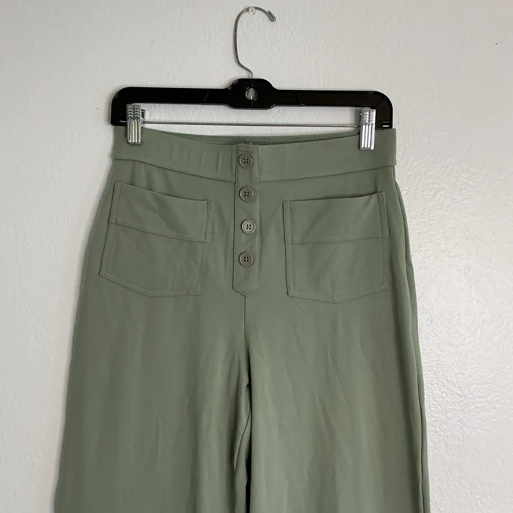 HALARA DayStretch High Waisted Pockets Straight Leg Casual Pants Asparagus - Image 3