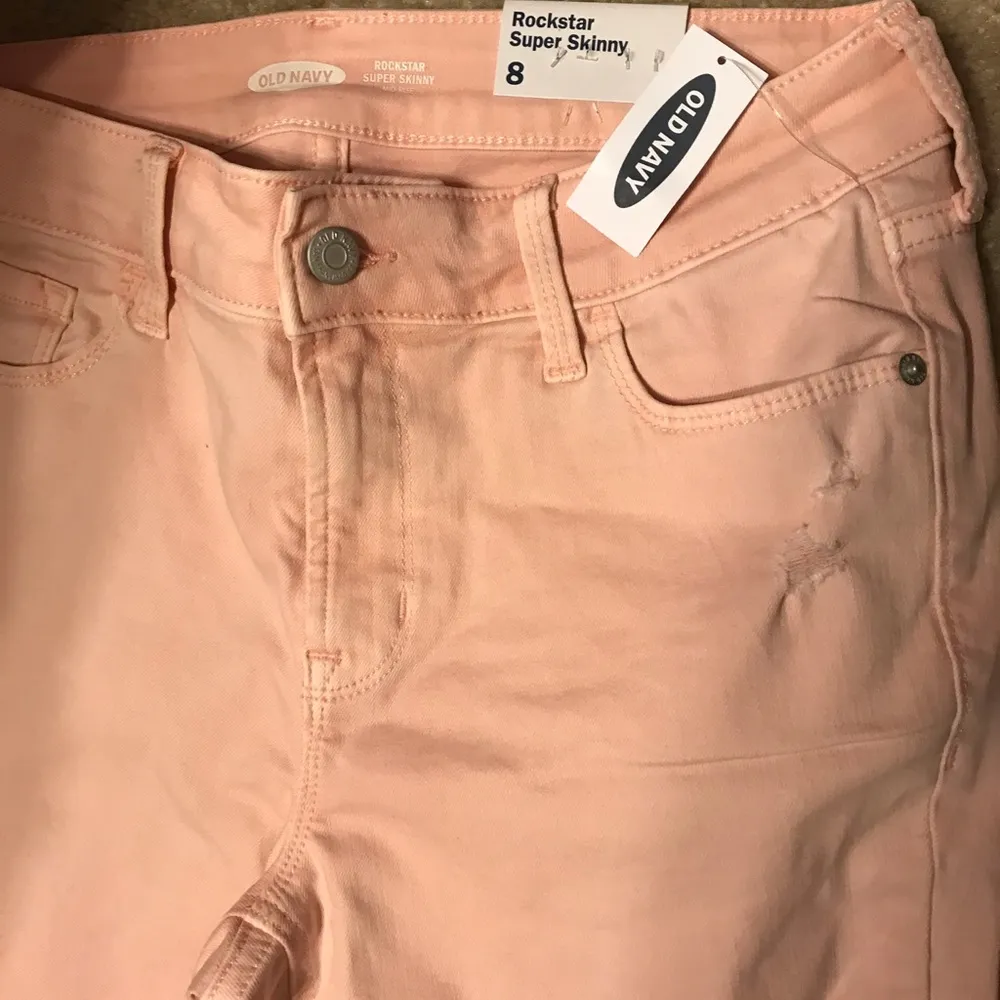Pale pink Old navy rockstar super skinny jeans - Image 3