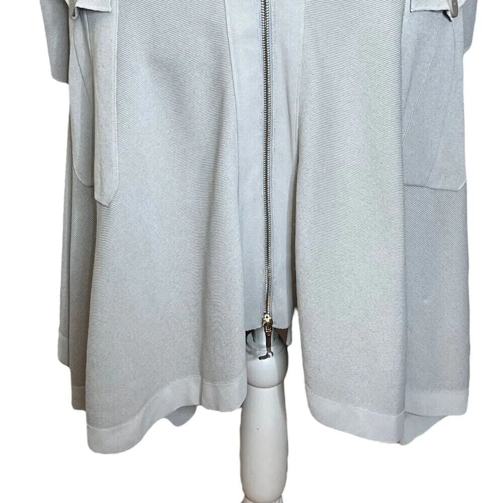 Giorgio Armani Knit Zip A-Line Fit Flare Dress Gray Mock Neck Women’s Size 4 - Image 15
