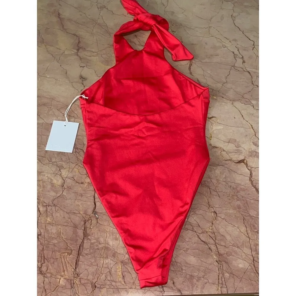 AEXAE Twist Swimsuit in Pink XSmall New Womens One Piece Swim Size XS - Image 6