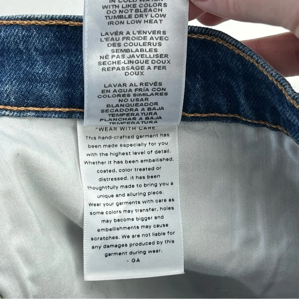 Good American Good '90s Denim Jean Cutoff Shorts Womens SZ 16 Summer Coastal NEW - Image 4